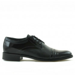 Pantofi eleganti adolescenti 391 lac negru combinat
