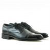 Pantofi eleganti adolescenti 391 lac negru combinat