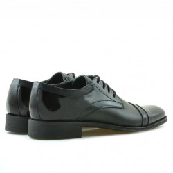 Pantofi eleganti adolescenti 391 lac negru combinat