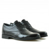 Pantofi eleganti adolescenti 393 lac negru combinat