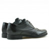 Pantofi eleganti adolescenti 393 lac negru combinat