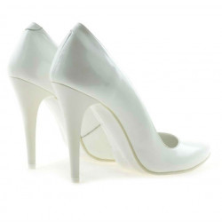 Pantofi eleganti dama 1241 lac alb
