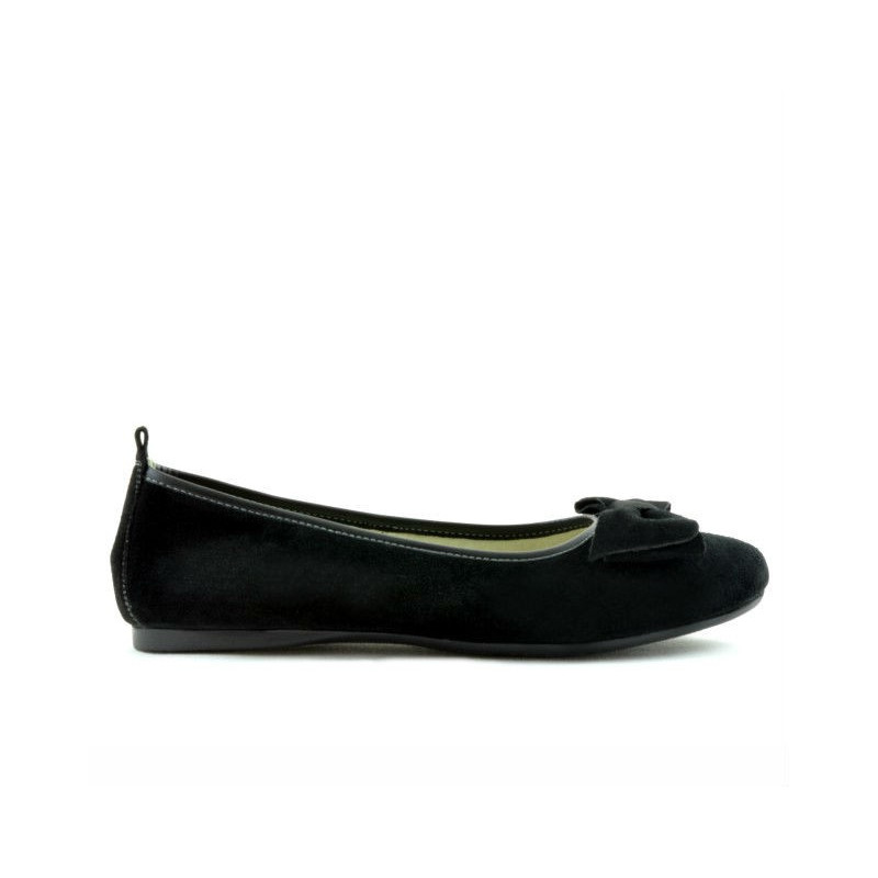 Balerini dama 638 negru velur 
