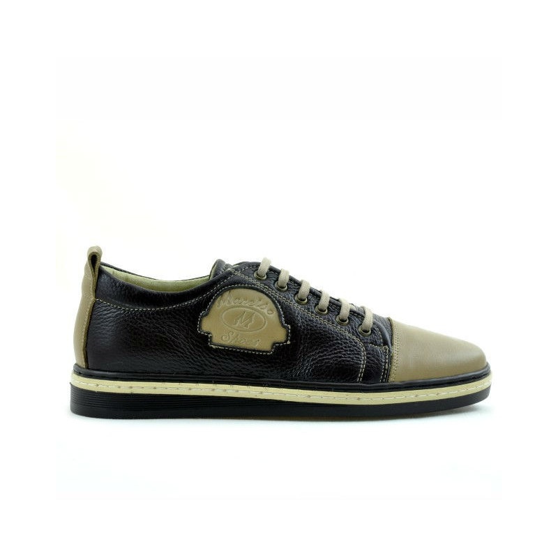 Pantofi sport adolescenti 392 nisip+cafe