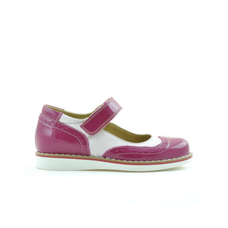 Pantofi copii 153 lac fucsia combinat