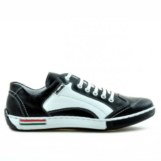 Pantofi sport adolescenti 307 negru+alb