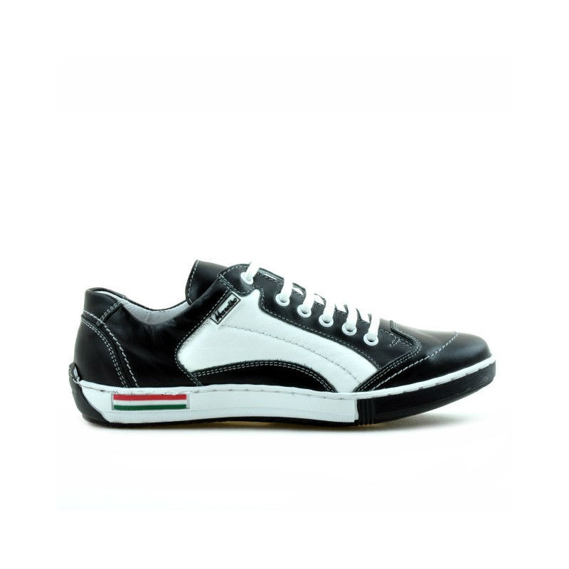 Pantofi sport adolescenti 307 negru+alb