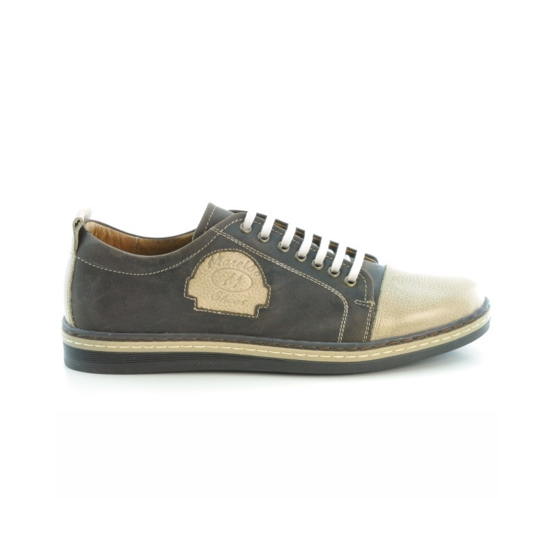 Pantofi casual / sport barbati 766 tuxon cafe+tuxon nisip
