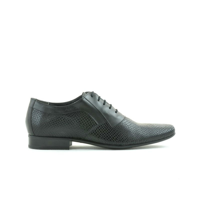 Pantofi eleganti barbati 798 negru combinat