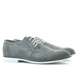 Pantofi casual / eleganti barbati 746 gri velur 