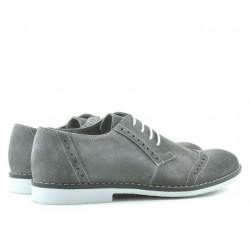 Pantofi casual / eleganti barbati 746 gri velur 