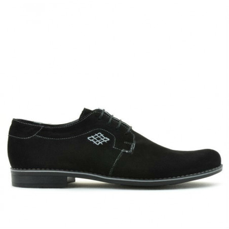 Férfi casual / elegáns cipő 730 fekete velúr
