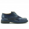 Pantofi casual dama 663 lac indigo combinat