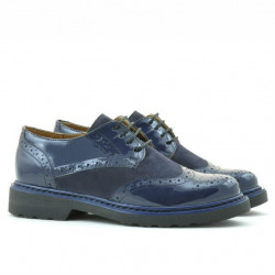Pantofi casual dama 663 lac indigo combinat