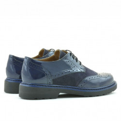 Pantofi casual dama 663 lac indigo combinat