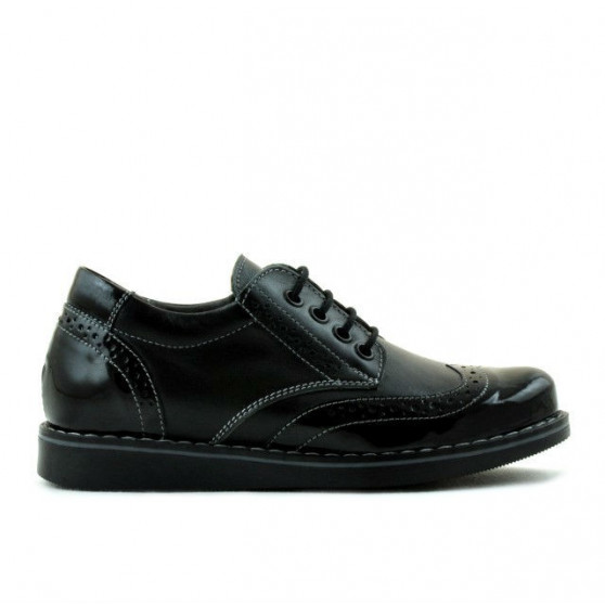 Pantofi copii 154 lac negru combinat Pantofi copii 154 lac negru combinat