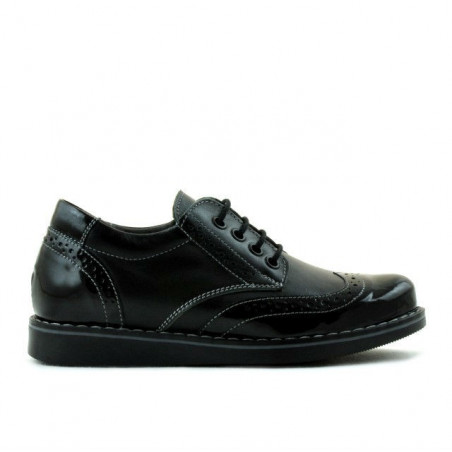 Pantofi copii 154 lac negru combinat