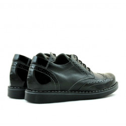 Pantofi copii 154 lac negru combinat
