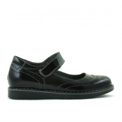 Pantofi copii 153 lac negru combinat