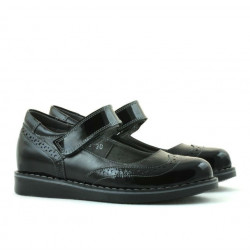 Pantofi copii 153 lac negru combinat