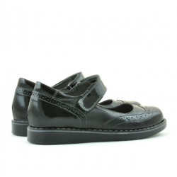 Pantofi copii 153 lac negru combinat