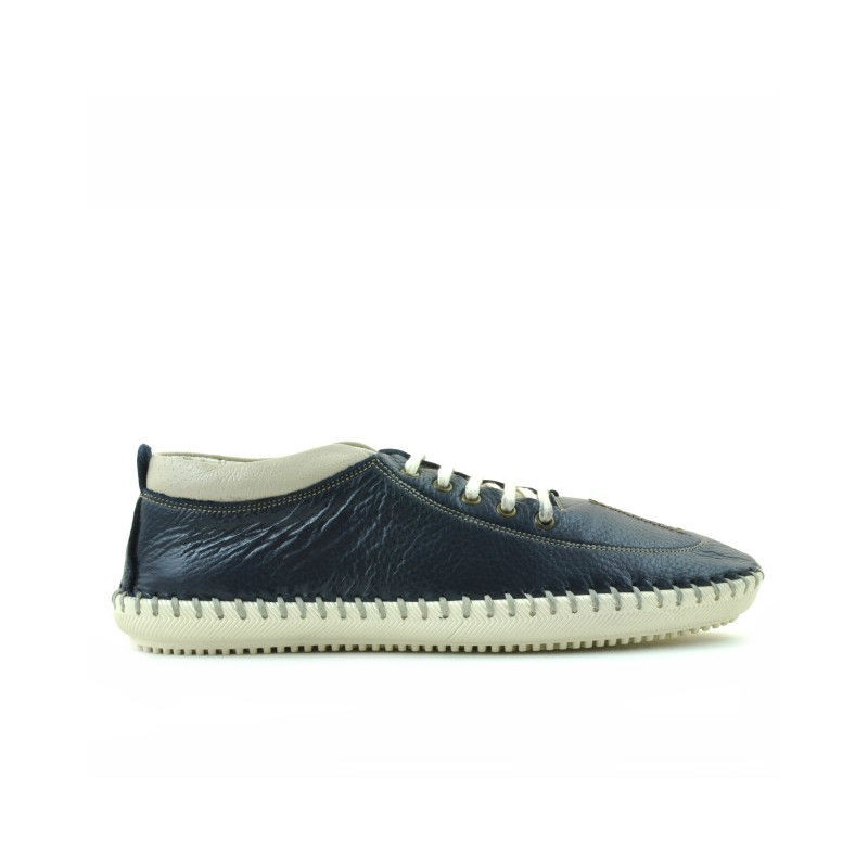 Mocasini barbati 864 indigo+bej
