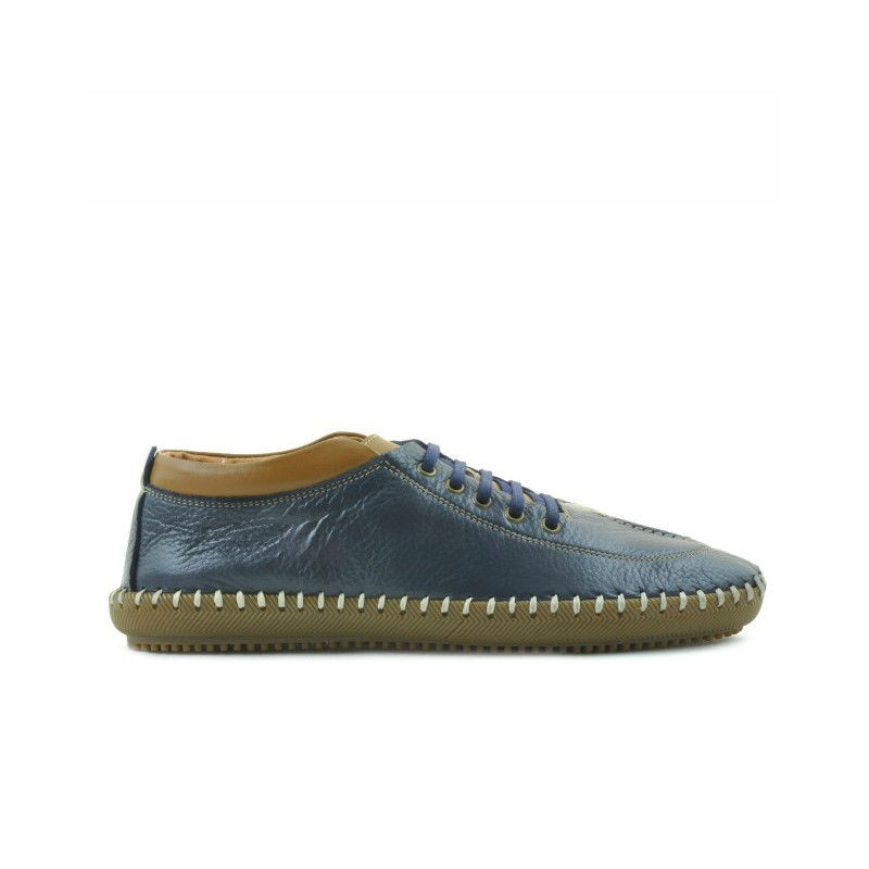 Mocasini barbati 864 indigo+maro