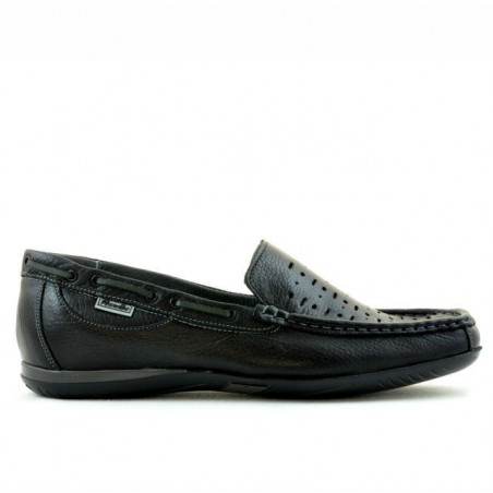 Mocasini barbati 719p negru perforat