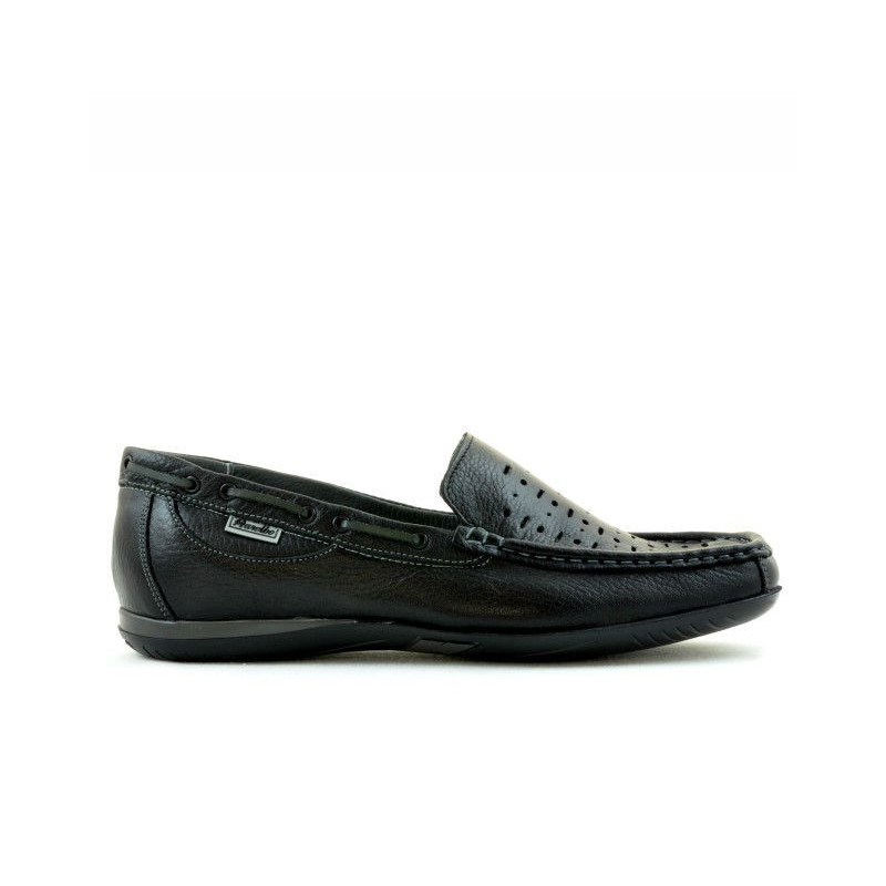 Mocasini barbati 719p negru perforat