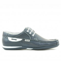 Mocasini barbati 718 indigo+alb