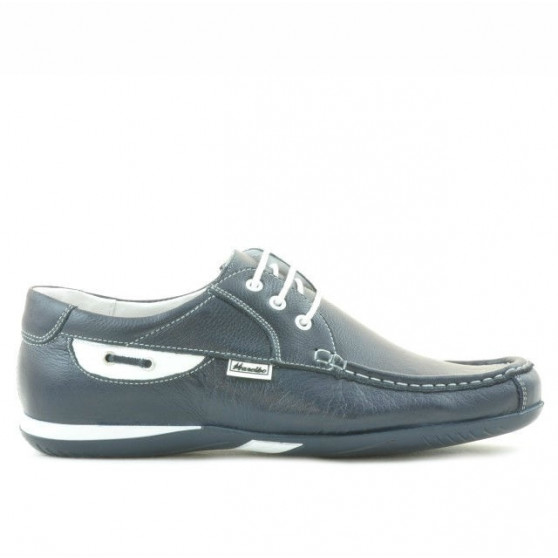 Mocasini barbati 718 indigo+alb