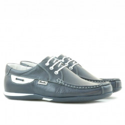 Mocasini barbati 718 indigo+alb