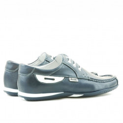 Mocasini barbati 718 indigo+alb