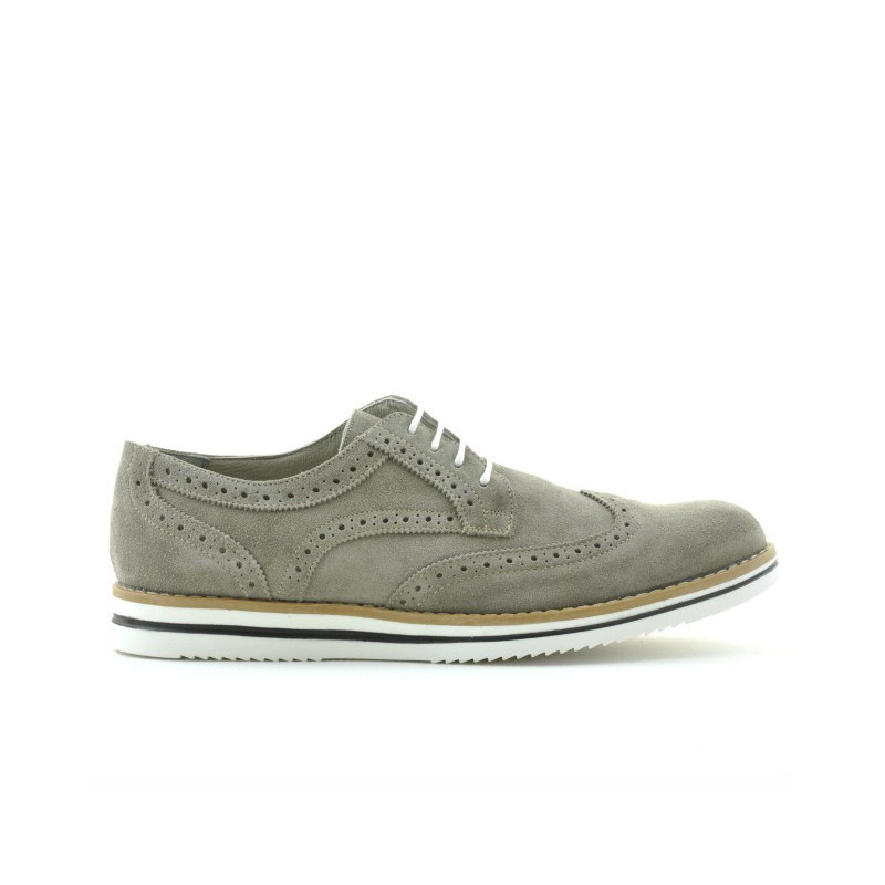 Pantofi casual barbati 866 nisip velur 