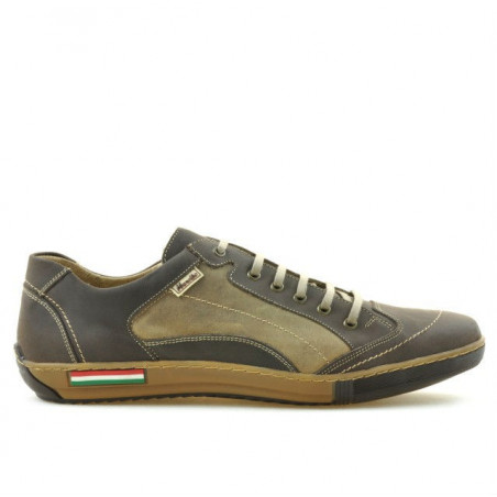 Pantofi sport barbati 707 tuxon cafe combinat
