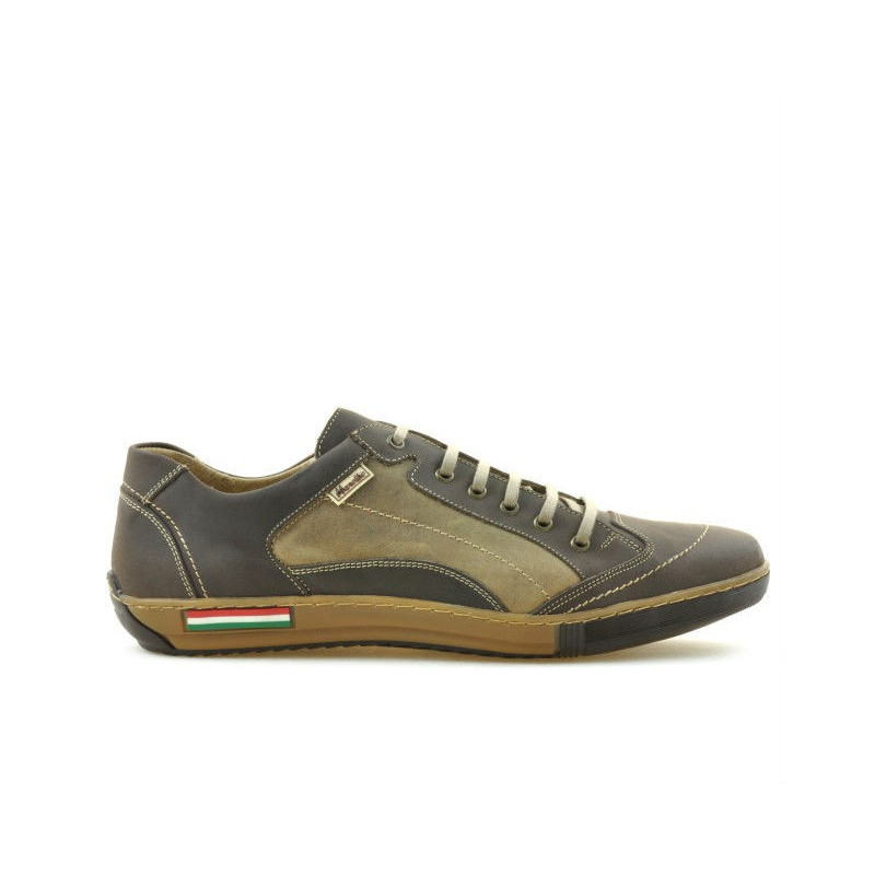Pantofi sport barbati 707 tuxon cafe combinat