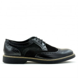 Pantofi casual barbati 826 negru florantic combinat