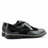 Pantofi casual barbati 826 negru florantic combinat