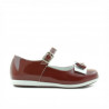 Pantofi copii mici 51c lac visiniu+alb