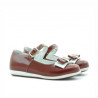 Pantofi copii mici 51c lac visiniu+alb