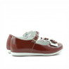 Pantofi copii mici 51c lac visiniu+alb
