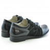 Pantofi casual dama 608 lac negru combinat