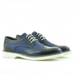 Pantofi casual barbati 826 indigo florantic combinat