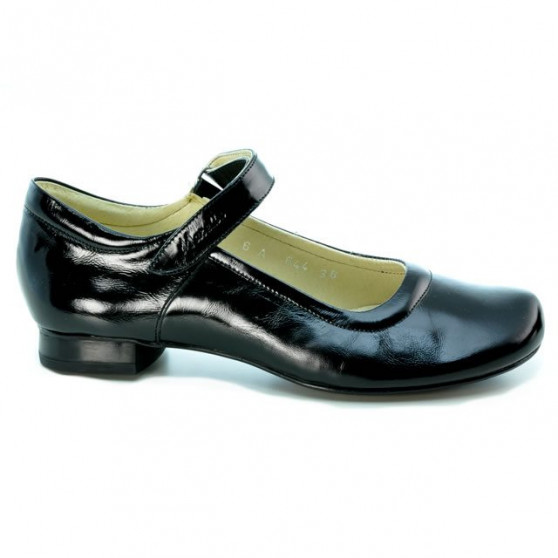 Pantofi casual dama 644 lac negru