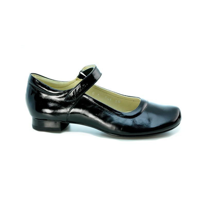 Pantofi casual dama 644 lac negru