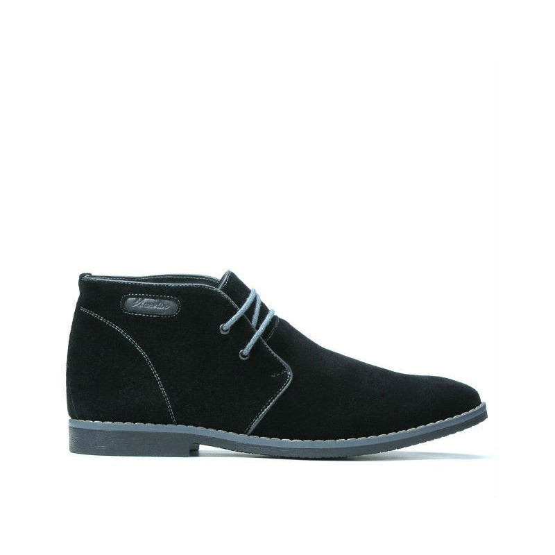 Ghete barbati 454 negru velur+gri