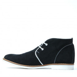 Ghete barbati 454 negru velur+alb