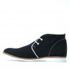 Ghete barbati 454 negru velur+alb