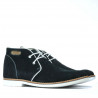 Ghete barbati 454 negru velur+alb