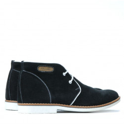 Ghete barbati 454 negru velur+alb